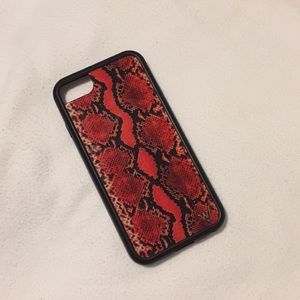 WILDFLOWER RED SNAKESKIN PHONE CASE